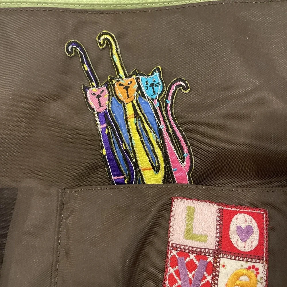 Gap Messenger Shoulder Brown Adjustable Strap Patches Travel‎ Retro Bag 16x13